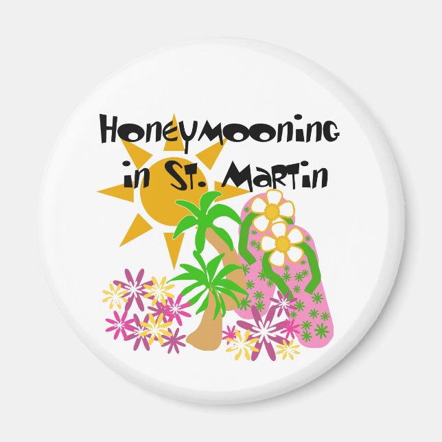 Honeymooning i St. Martin Magnet (Framsidan)