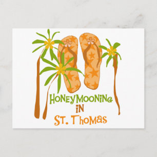 Honeymooning i St. Thomas Vykort