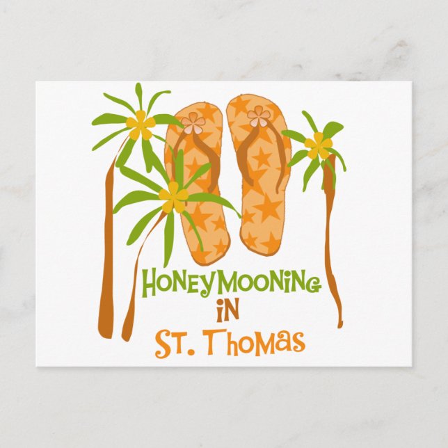 Honeymooning i St. Thomas Vykort (Framsida)
