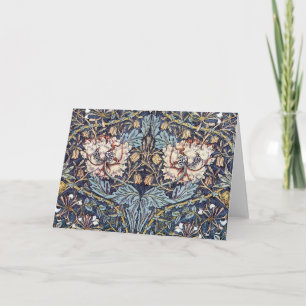 Honeysuckle Art nouveau Flowers Greeting Card Kort