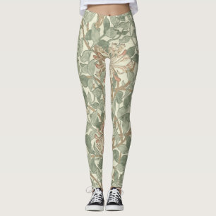 Honeysuckle Blommigt Tapet William Morris Leggings