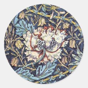 Honeysuckle Flower William Morris Runt Klistermärke