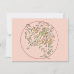 Honeysuckle Garden Fairy - June Birkeland Flower Vykort