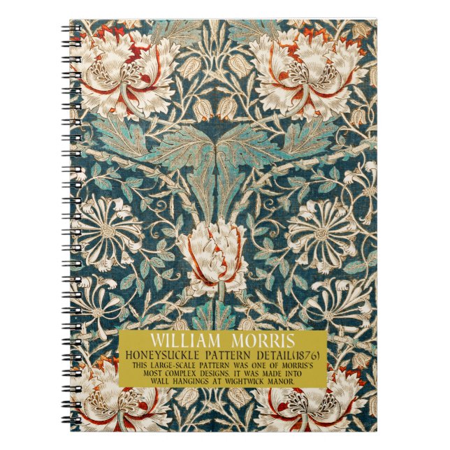 Honeysuckle Mönster - Design of William Morris Anteckningsbok (Framsidan)