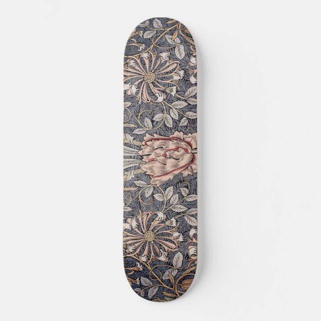 Honeysuckle Print (av William Morris) Mini Skateboard Bräda 18,5 Cm (Framsida)