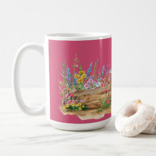 Honeysuckle Rosa Blommigt Mors dag Kaffemugg