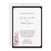 Honeysuckle Rosa Round Corner Wedding bjudande