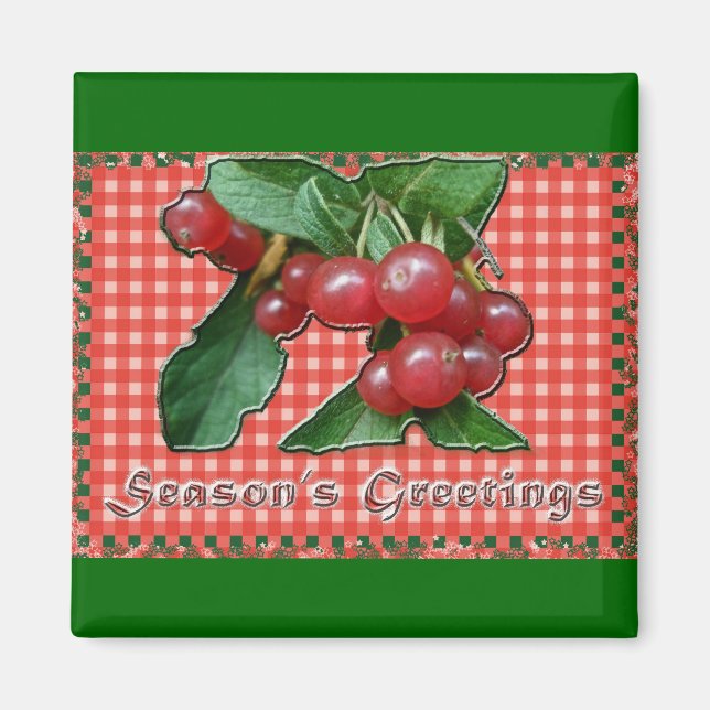 Honeysuckle Season Greetings Magnet (Framsidan)