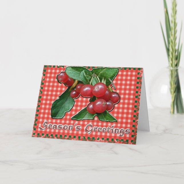 Honeysuckle Season's Greetings Card Helgkort (Framsida)