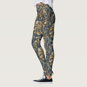 Honeysuckle William Morris Classic earthy färg Leggings