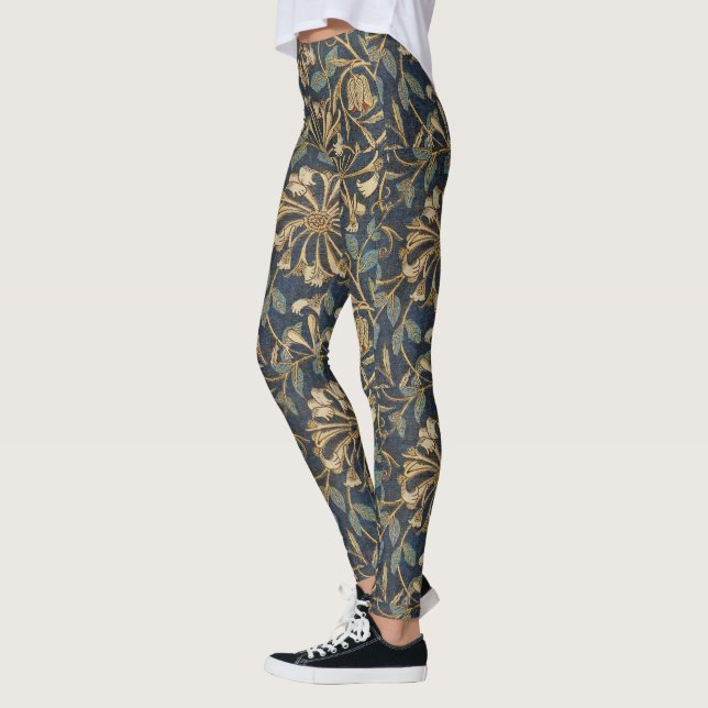 Honeysuckle William Morris Classic earthy färg Leggings (Vänster)