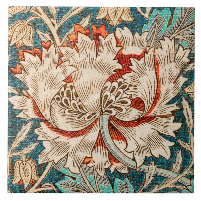 Honeysuckle, William Morris Kakelplatta (Framsidan)