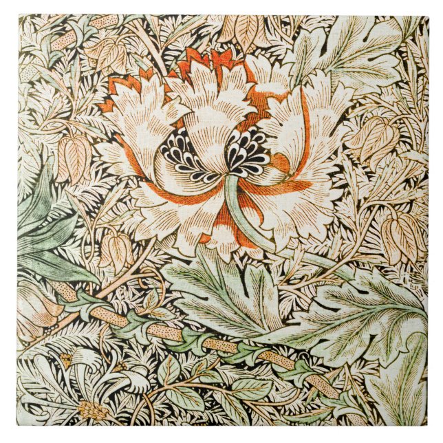 Honeysuckle, William Morris Kakelplatta (Framsidan)