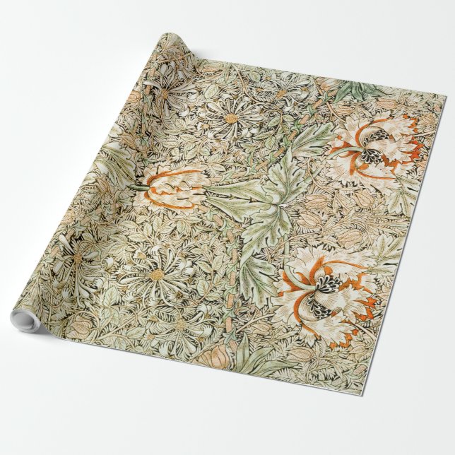 Honeysuckle, William Morris Presentpapper (Utrullad)