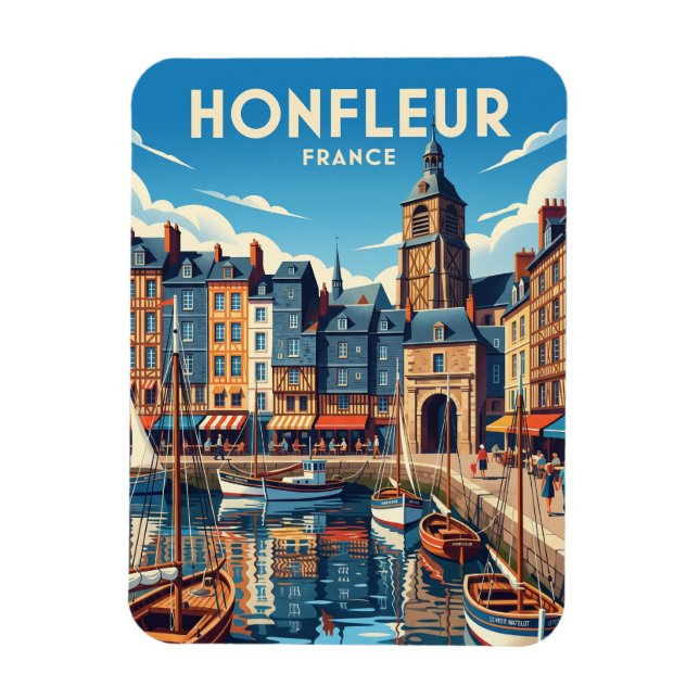 Honfleur Frankrike Magnet (Vertikal)