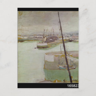 Honfleur hamn 1919 vykort