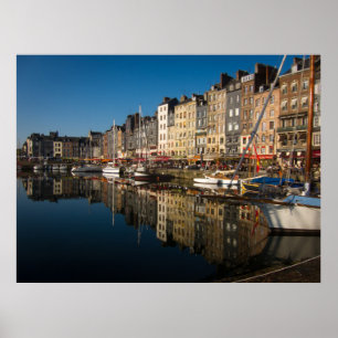 Honfleur hamn, frankrike poster