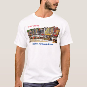Honfleur hamn i Normandie, Frankrike. T Shirt