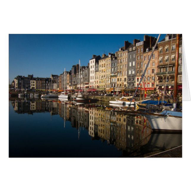 Honfleur Harbour, Frankrike Hälsningskort (Framsidan Horizontal)