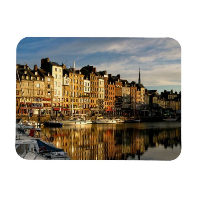 Honfleur, nära Normandie i Frankrike Magnet (Horisontell)