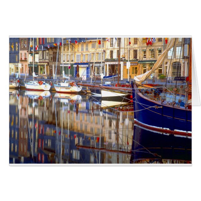 Honfleur Refletions Hälsningskort (Framsidan Horizontal)
