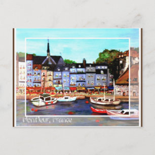 Honfleur, vykort för Frankrike-målning