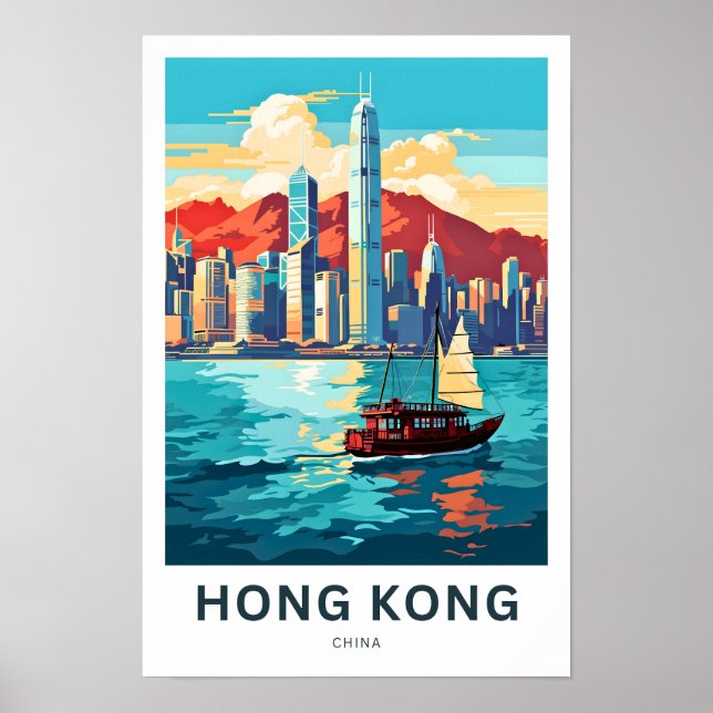 Hong China Travel Print Poster (Framsidan)