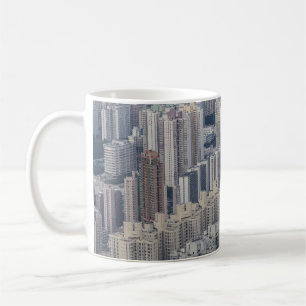 Hong Kong Afack Byggnad Mönster Kaffemugg