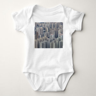 Hong Kong Afack Byggnad Mönster T Shirt