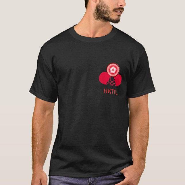 Hong Kong bordtennis Tee (Framsida)