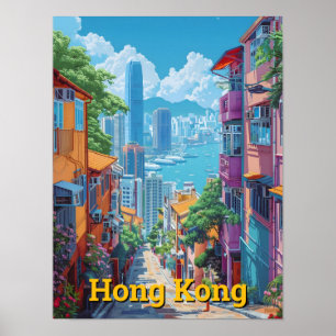 Hong Kong China Art Vintage resor Poster