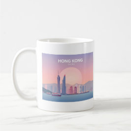 Hong Kong China Pastel Travel Design Kaffemugg