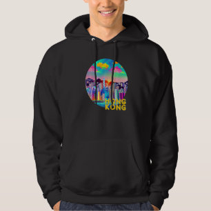Hong Kong China Retro 90s Vaporwave Mod Colorful T Hoodie