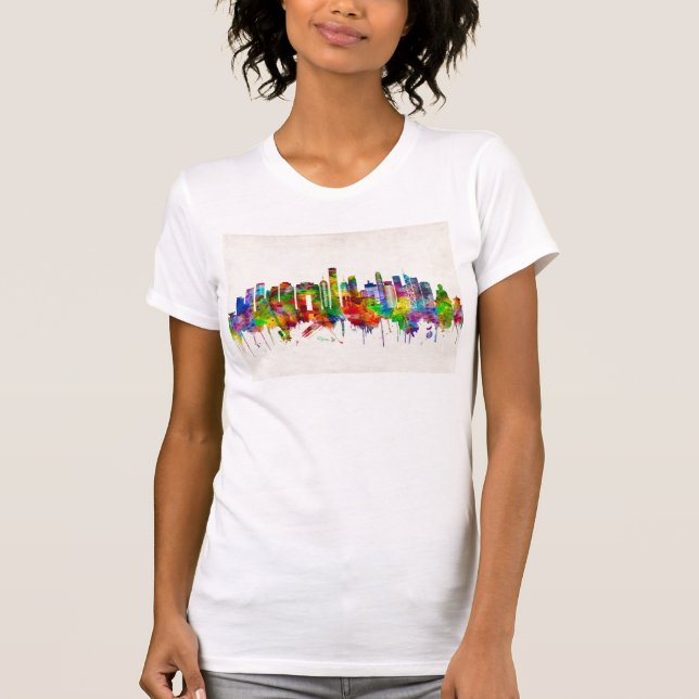 Hong Kong China Skyline T Shirt (Framsida)