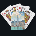Hong Kong China Travel Art Vintage<br><div class="desc">Färgdesign för Hongkongs reflektor. En blandning av Öster och Väster: Hongkong skryter med en fängslande blandning av kinesiska och Westerna influenser.</div>