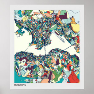 Hong Kong chinakarta Poster