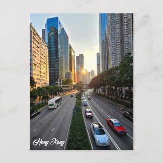 Hong Kong City Skyline Postcard Vykort