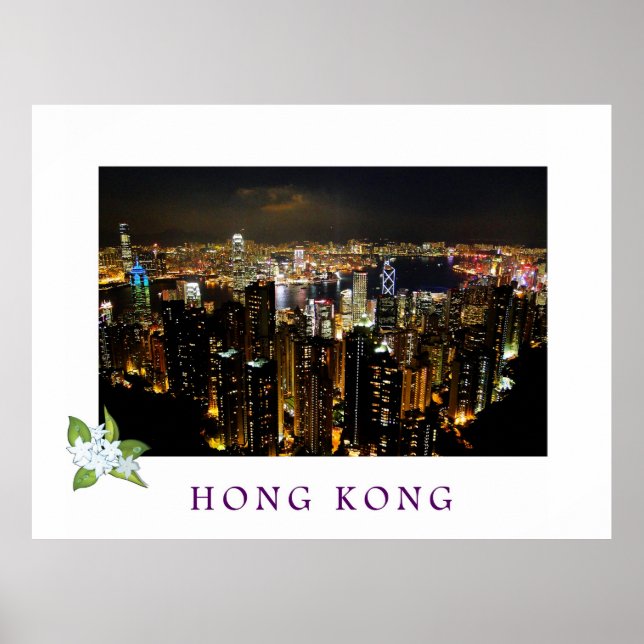 Hong Kong Cityscape Travel Poster (Framsidan)