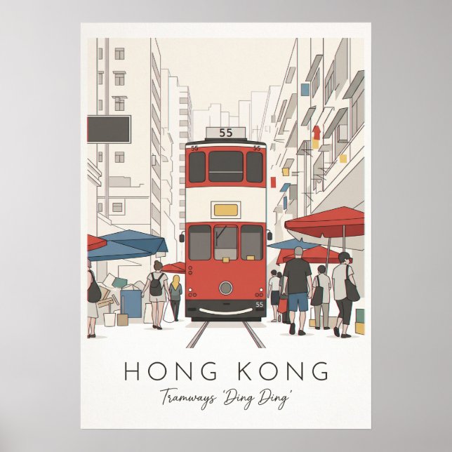 HONG KONG – DING DING TRAM POSTER (Framsidan)