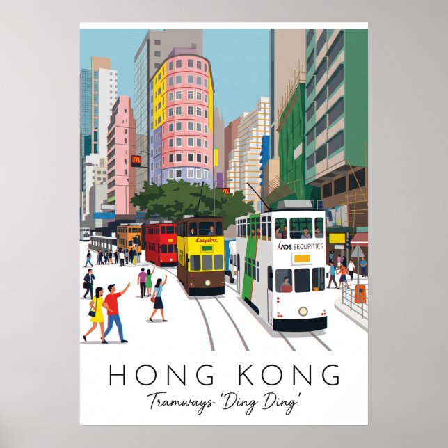 HONG KONG – DING DING TRAM POSTER (Framsidan)