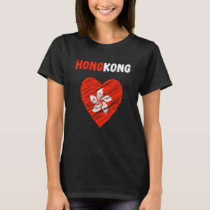 Hong Kong Flagg Semester Hong Kong Hjärta Hong Kon T Shirt