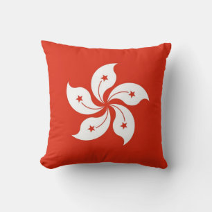 Hong Kong Flagga American MoJo Pillow Kudde
