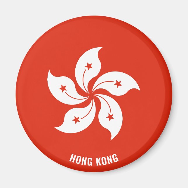 Hong Kong Flagga Charming Patriotic Magnet (Framsidan)