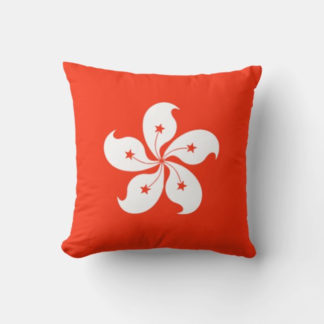 Hong Kong Flagga Cushion Kudde (Framsida)