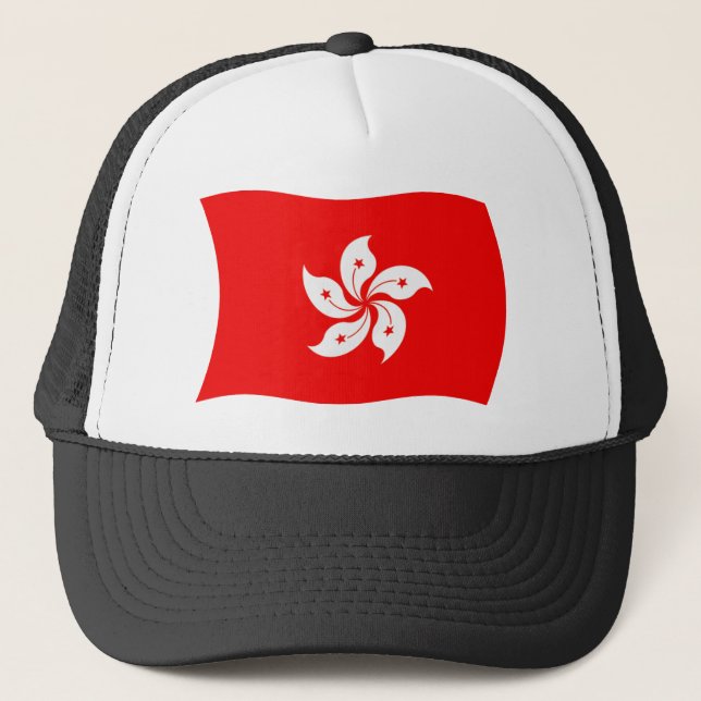 Hong Kong Flagga Hat Keps (Framsida)