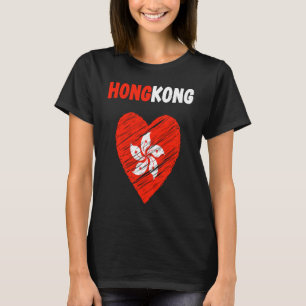 Hong Kong Flagga Helgdag Hong Kong Heart Hongkonge T Shirt