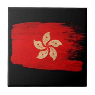 Hong Kong flagga Kakelplatta