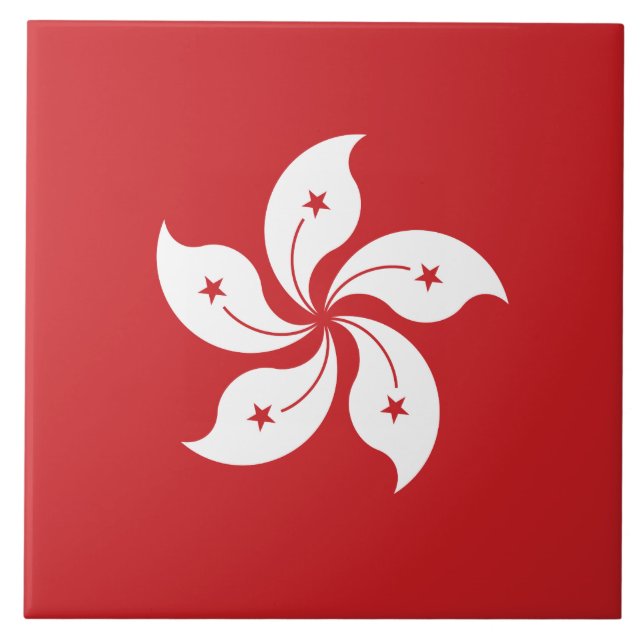 Hong Kong flagga Kakelplatta (Framsidan)