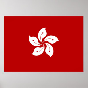 Hong Kong flagga Poster