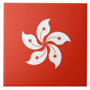 Hong Kong Flagga Tile Kakelplatta